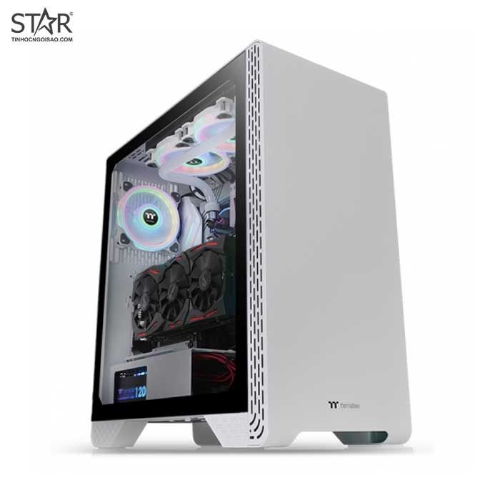 Thùng máy Thermaltake S300 TG Snow Edition Mid-Tower Chassis (Trắng) (CA-1P5-00M6WN-00) - Ảnh 1