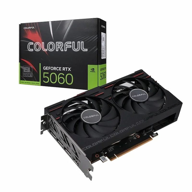 Card màn hình NVIDIA GeForce RTX 5060 Colorful Gaming DUO | 8GB GDDR7, 3840 CUDA, 550W - Ảnh 1