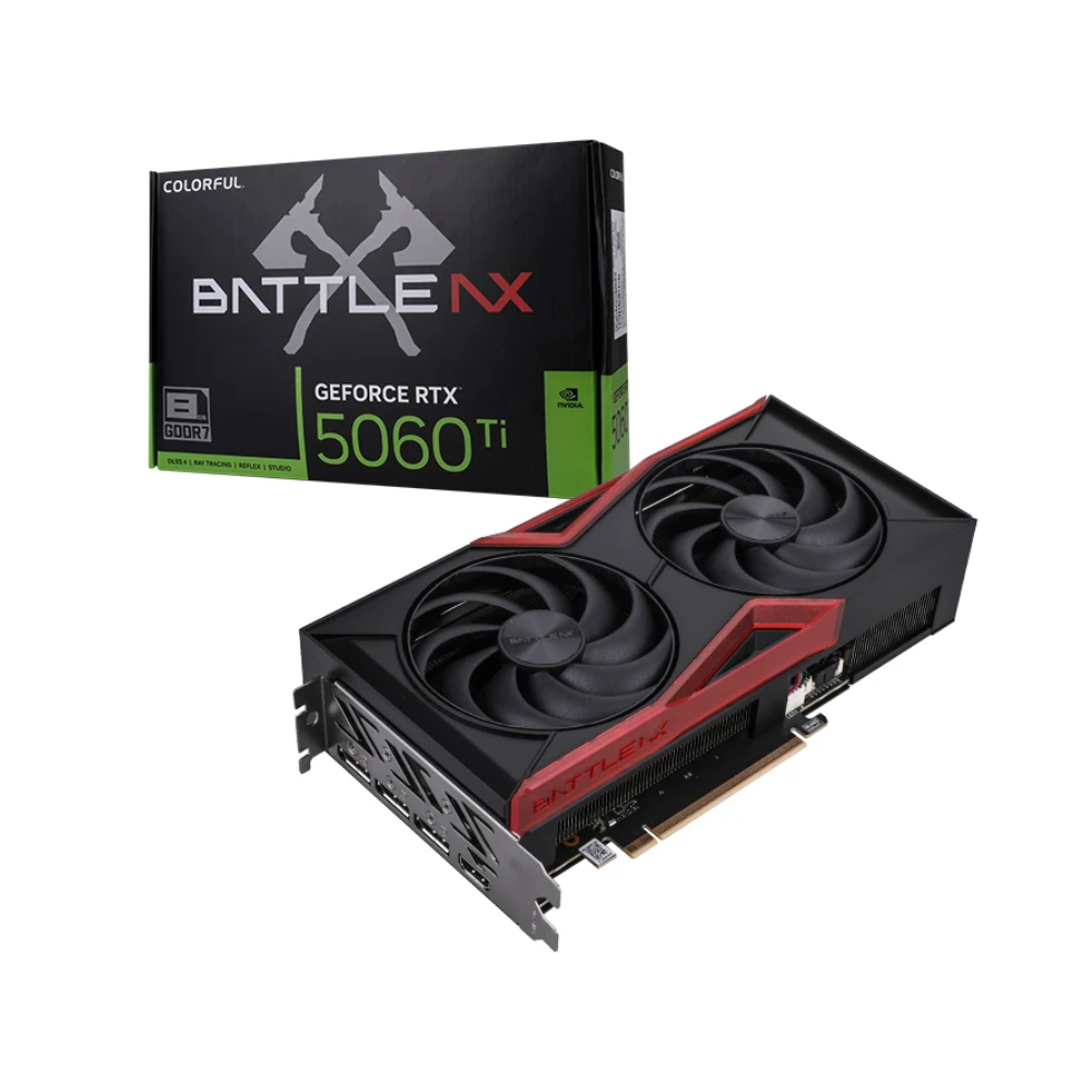 Card màn hình NVIDIA GeForce RTX 5060 Ti Colorful Battle AX Duo | 8GB GDDR7, 4608 CUDA, 600W - Ảnh 1