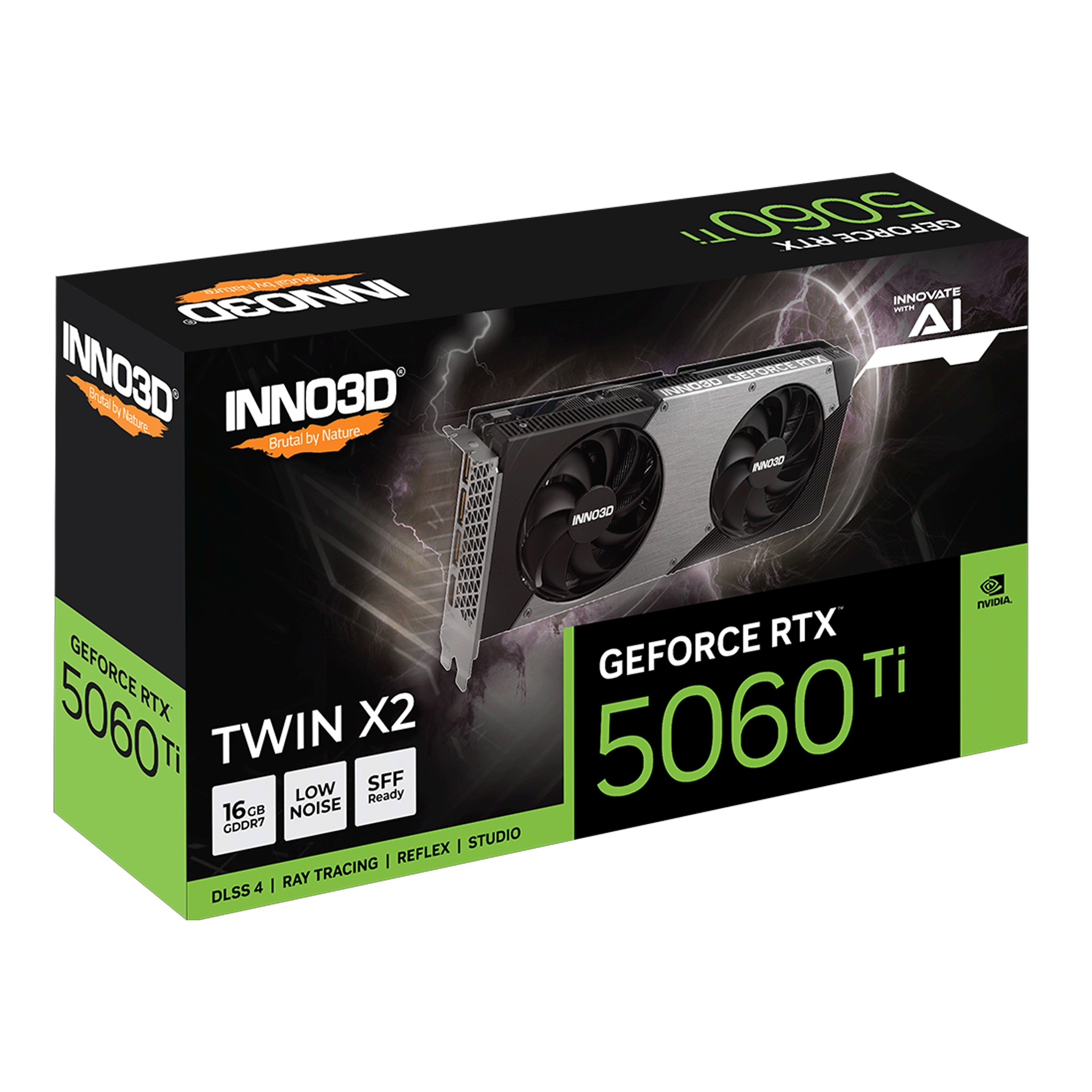 Card màn hình NVIDIA GeForce RTX 5060 Ti INNO3D Twin X2 | 16GB GDDR7, 4608 CUDA, 650W - Ảnh 3