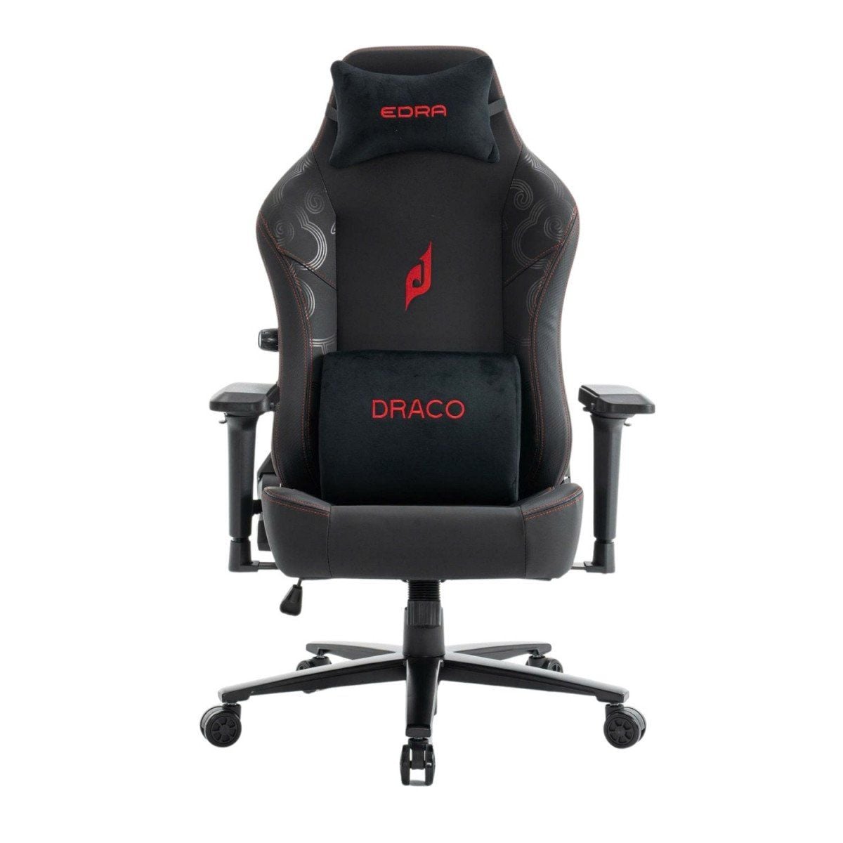 Ghế gaming E DRA DRACO EGC237 | Đen, 120kg, Chân xoay, Da PU - Ảnh 1