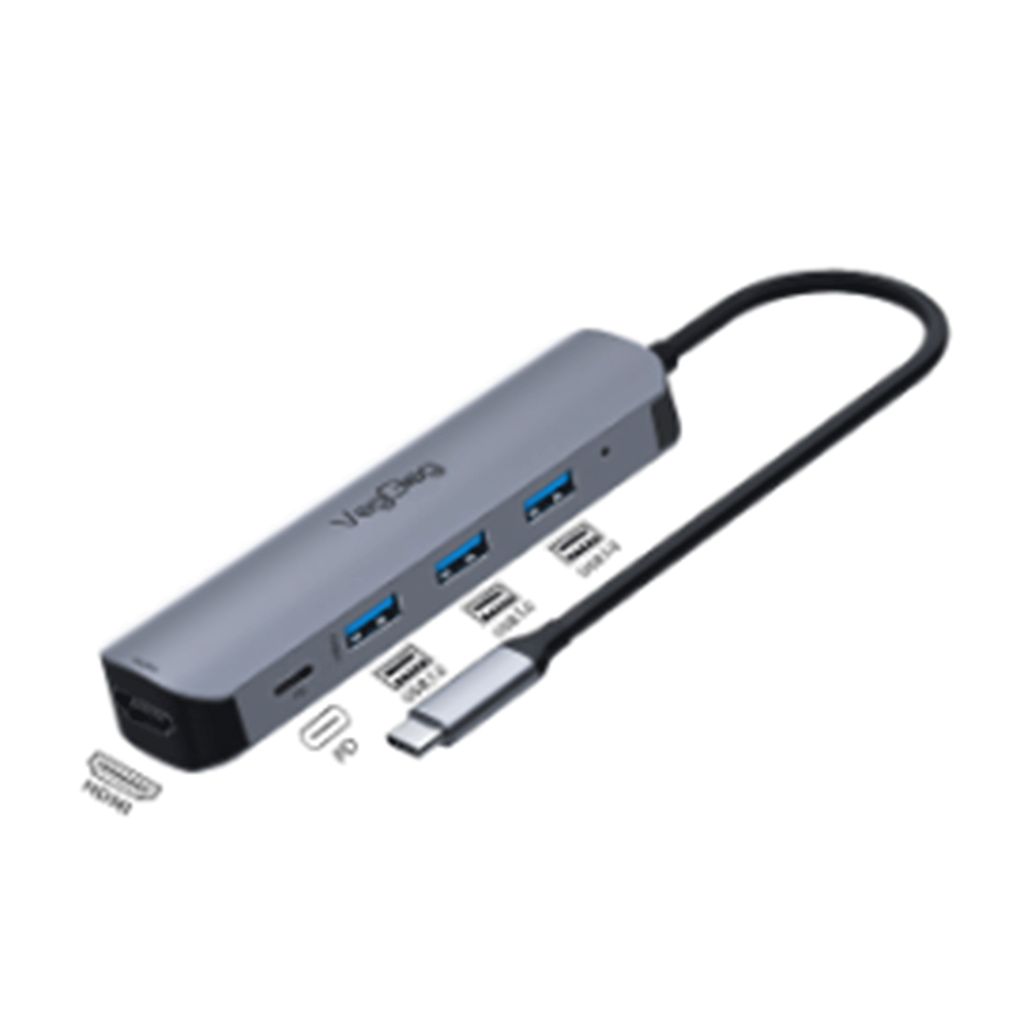 Hub chuyển đổi Type C VEGGIEG V-TC05H | 5 in 1 - Ảnh 2