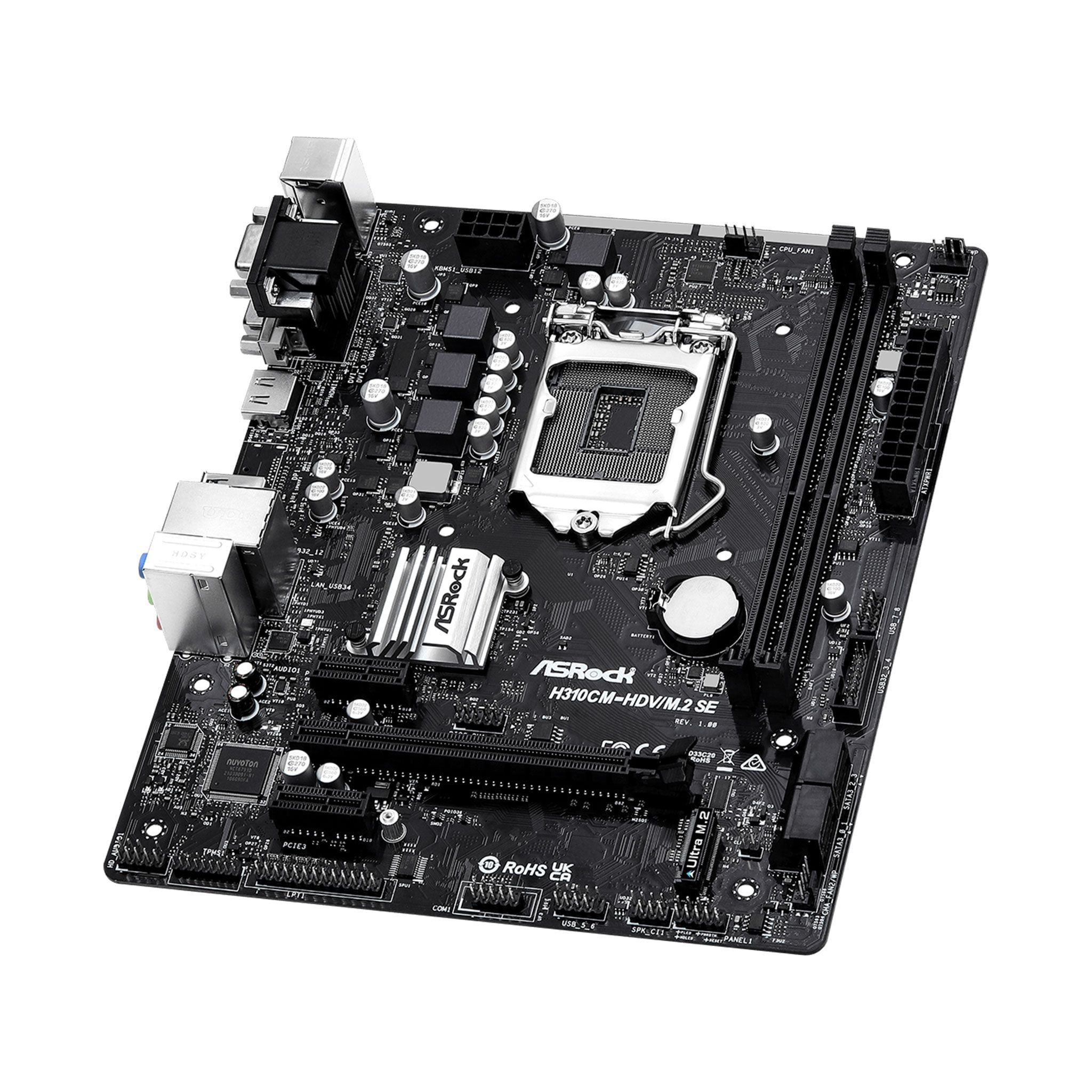 Mainboard ASRock H310CM-HDV/M.2 SE | Intel Q270, Socket 1151, Micro ATX, 2 khe DDR4 - Ảnh 4