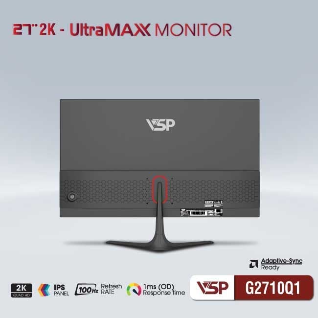 Màn hình Văn phòng VSP G2710Q1 | 27 inch, 2K/QHD, 100Hz, IPS - Ảnh 3