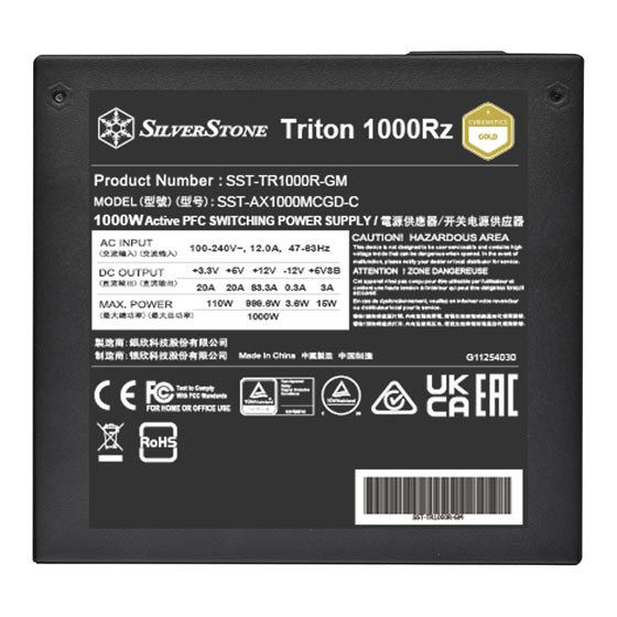 Nguồn máy tính SilverStone TR1000R GM 1000W 80 Plus Gold | Full Modular, ATX, Đen - Ảnh 4