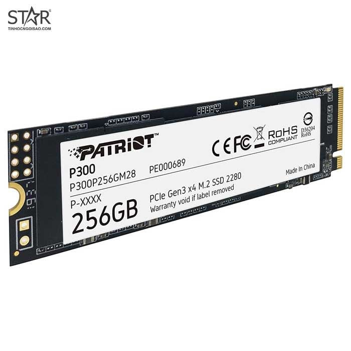 Ổ cứng SSD Patriot P300 256GB | PCIe Gen3 x4 NVMe, M.2 2280 (P300P256GM28) - Ảnh 2