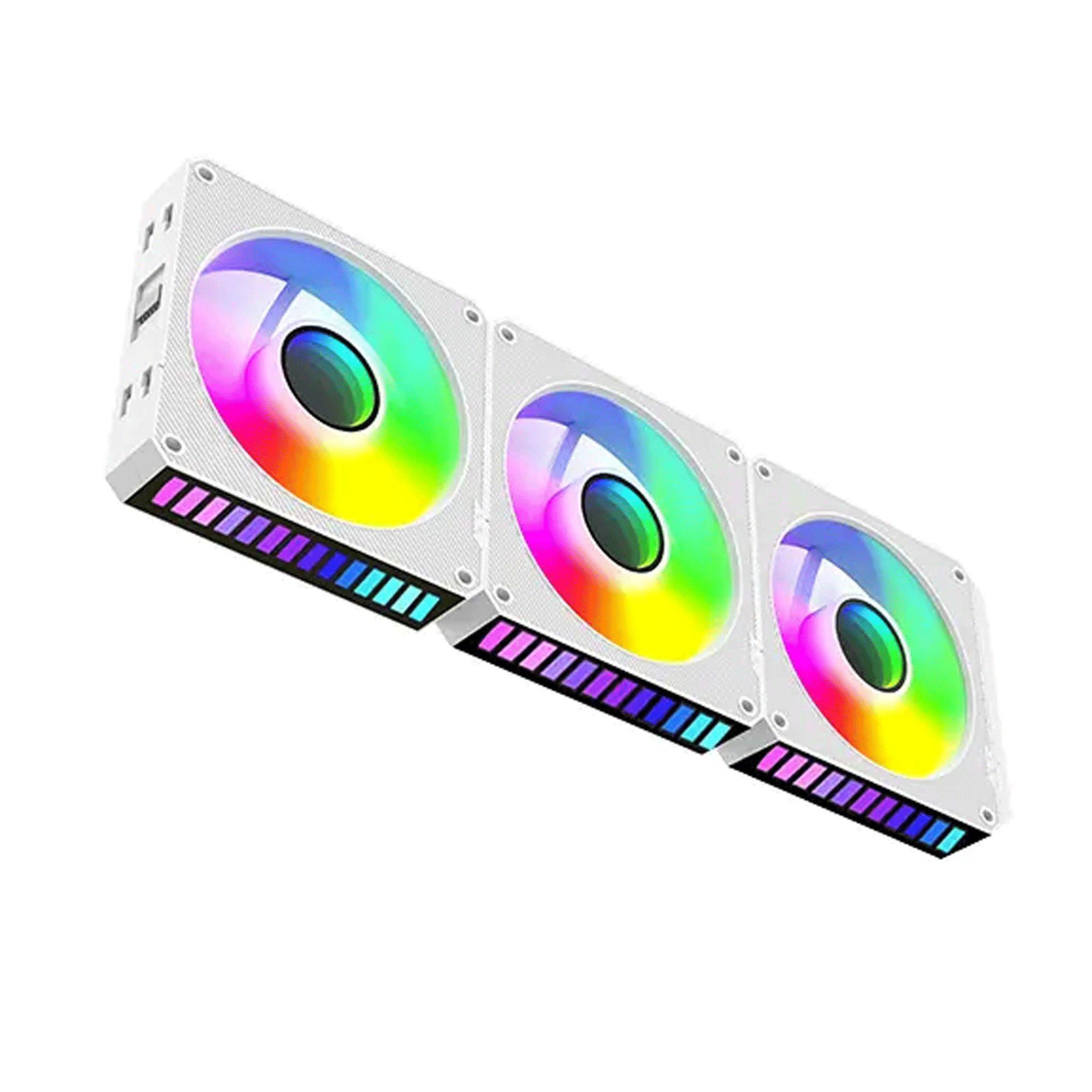 Quạt tản nhiệt PC Leopard S1 | Kit 3 fan 120mm, ARGB, Trắng - Ảnh 1