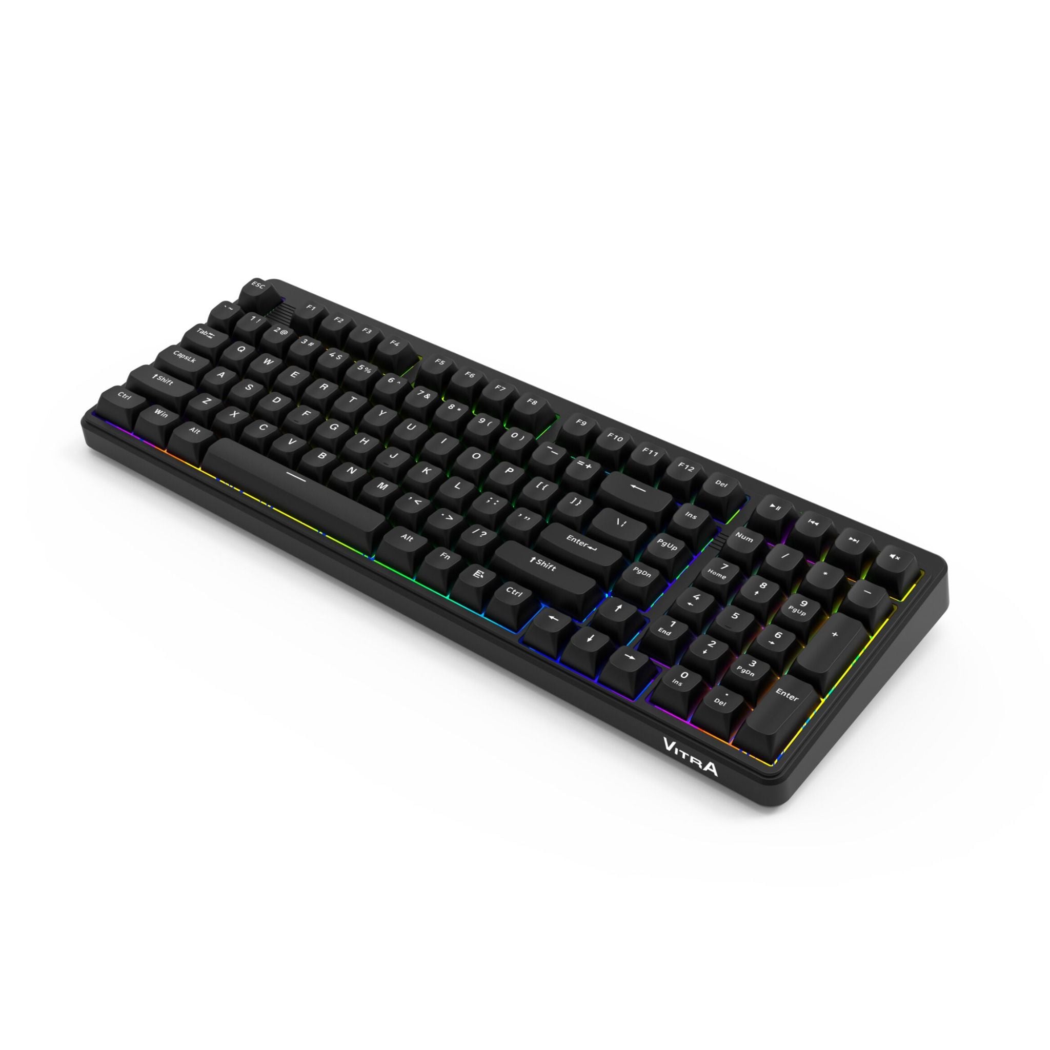 Bàn phím giả cơ gaming Vitra KL86 | Có dây, Full size, Multi LED Rainbow, Black - Ảnh 2