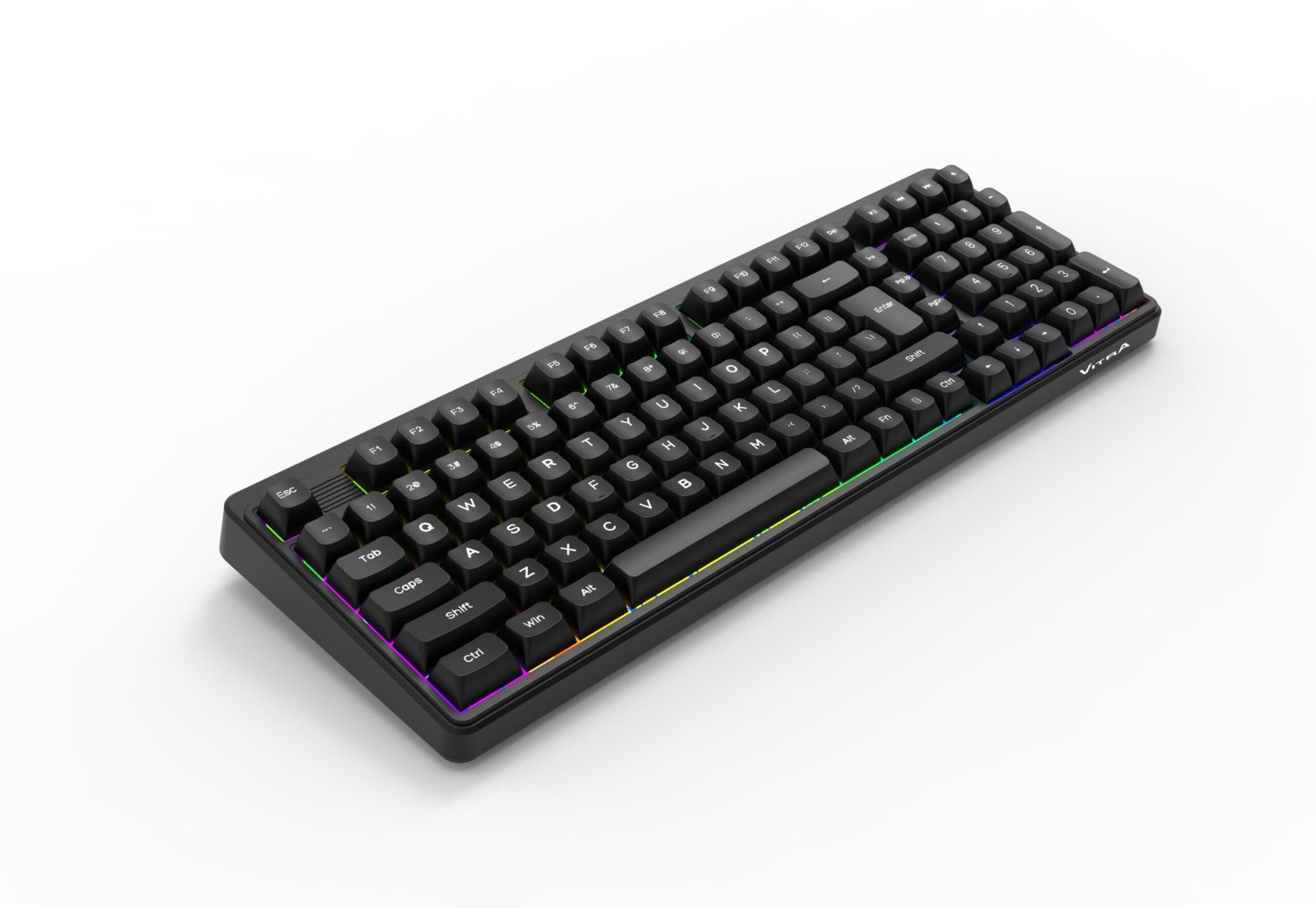 Bàn phím giả cơ gaming Vitra KL86 | Có dây, Full size, Multi LED Rainbow, Black - Ảnh 3