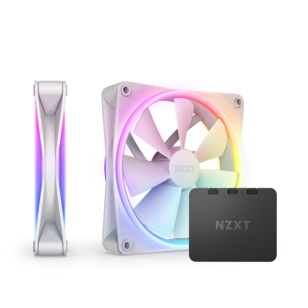 Bộ 2 fan NZXT F140 RGB DUO Twin Pack | Trắng, kèm hub - Ảnh 1