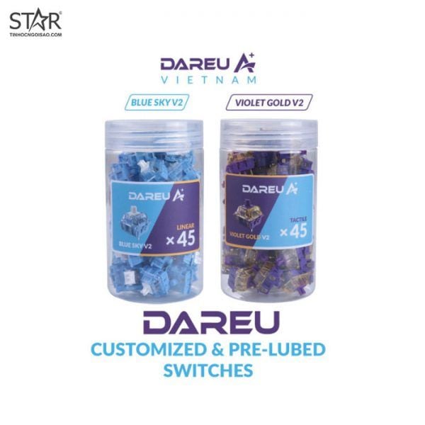 Bộ Switch Bàn Phím Cơ Dare-U Blue Sky V2 (45 switch) - Ảnh 1