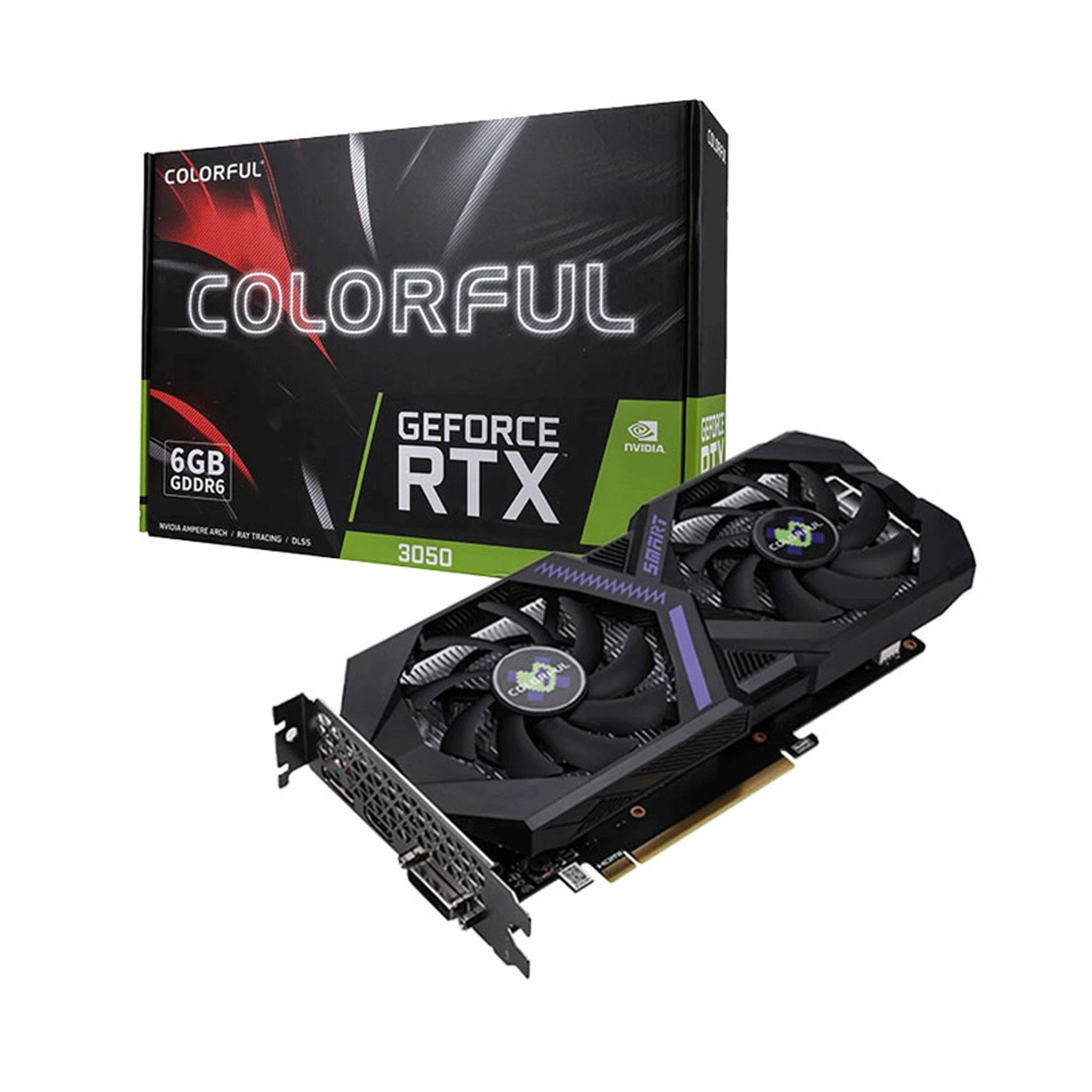 Card màn hình NVIDIA GeForce RTX 3050 Colorful V4-4 | 6GB GDDR6, 2304 CUDA, 450W - Ảnh 1