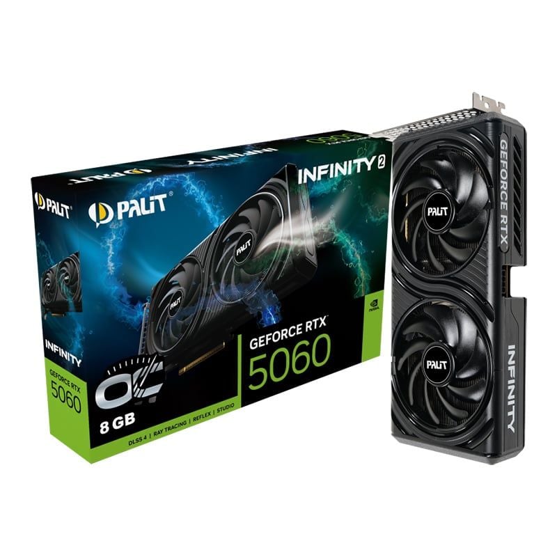 Card màn hình NVIDIA GeForce RTX 5060 Palit Infinity 2 OC | 8GB GDDR7, 3840 CUDA - Ảnh 1