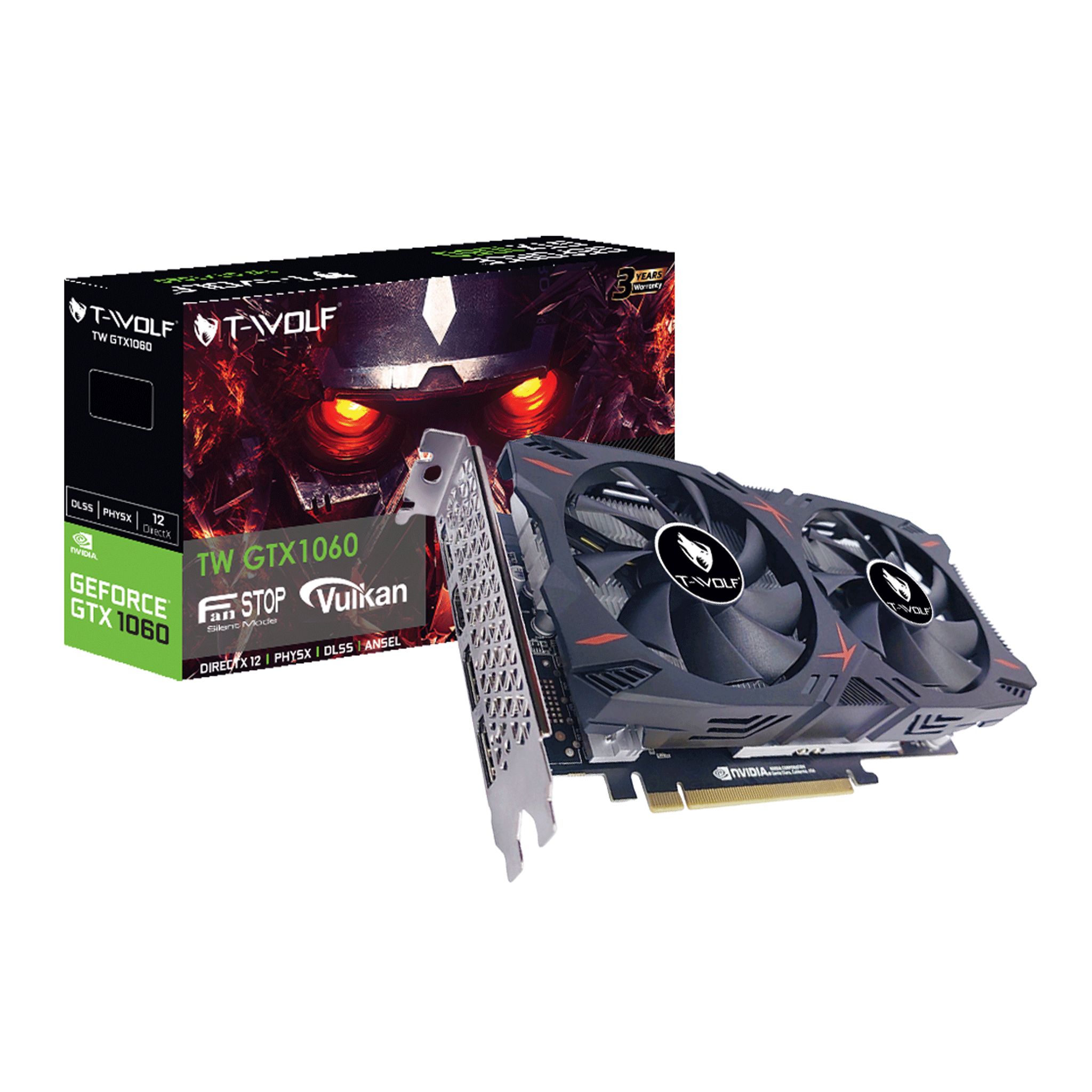 Card màn hình T-Wolf GTX1060 6G Ddr5 Dual - Ảnh 1