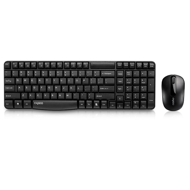 Combo phím chuột Rapoo X1800S | Wireless, Black - Ảnh 1