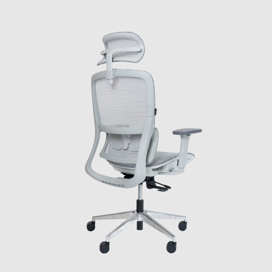 Ghế công thái học GAMI LUM2 | Xám, 150kg, Chân xoay, tay 2D, Lưng lưới - Ảnh 3