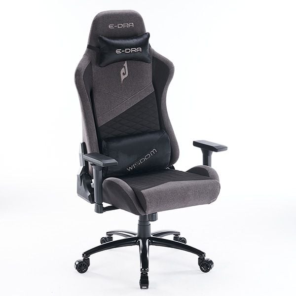 Ghế gaming E DRA WISDOM EGC231 Fabric | Đen xám, 120kg, Chân xoay, Lưng vải - Ảnh 2
