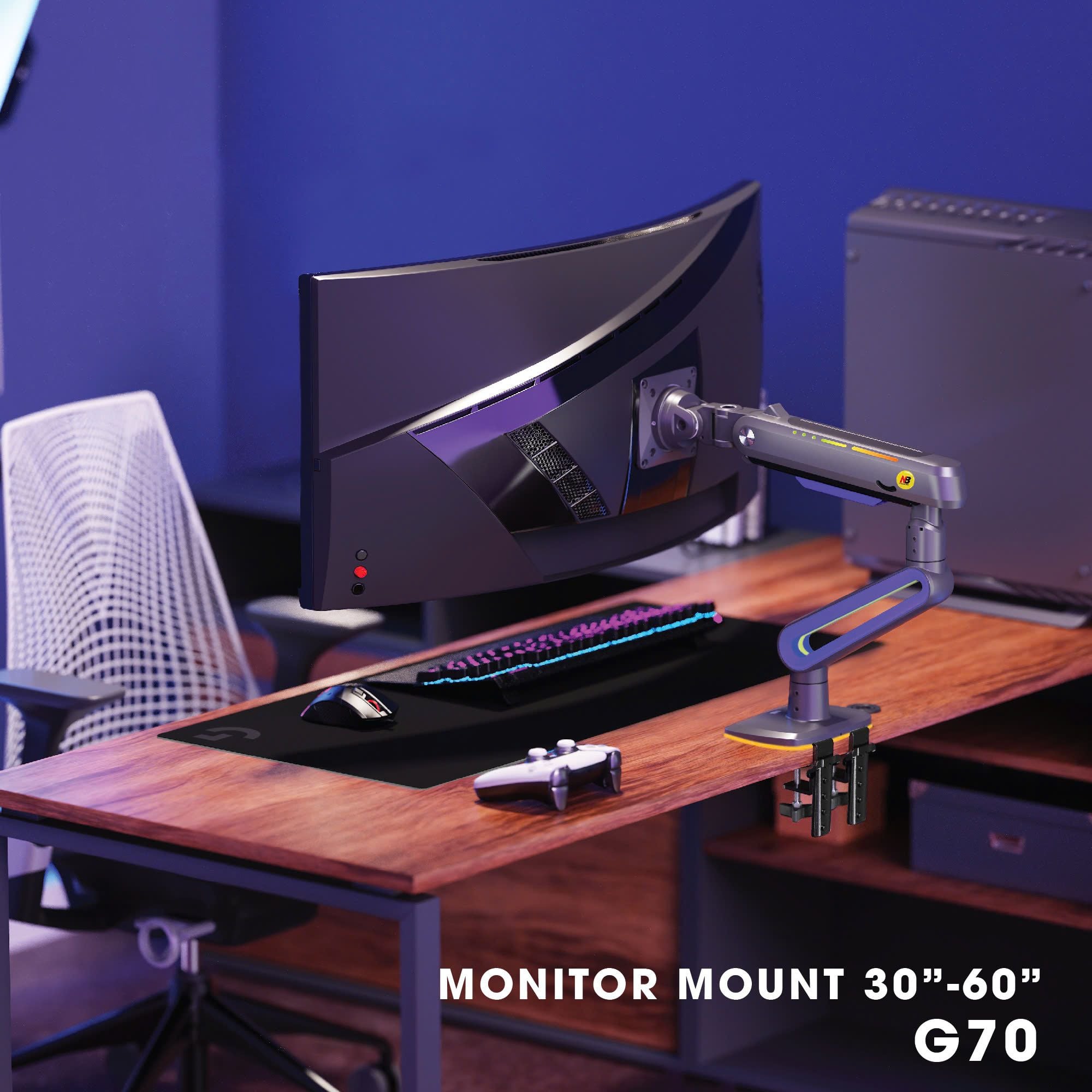 Giá Treo LCD Northbayou G70 Gaming, 32"-60", Màu đen xám, Led RGB - Ảnh 3