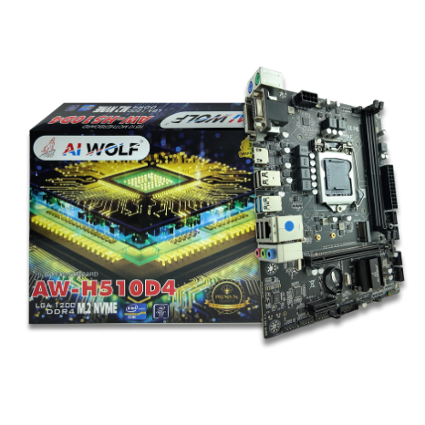 Mainboard AIWOLF AW-H510D4 (PN 966868510) | LGA 1200, mATX, 2 khe RAM - Ảnh 1