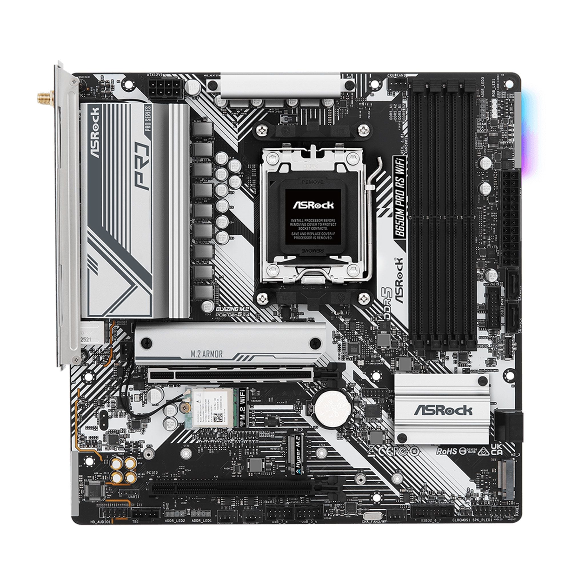 Mainboard ASRock B650M Pro RS Wifi DDR5 | AM5, mATX, 4 khe RAM - Ảnh 2
