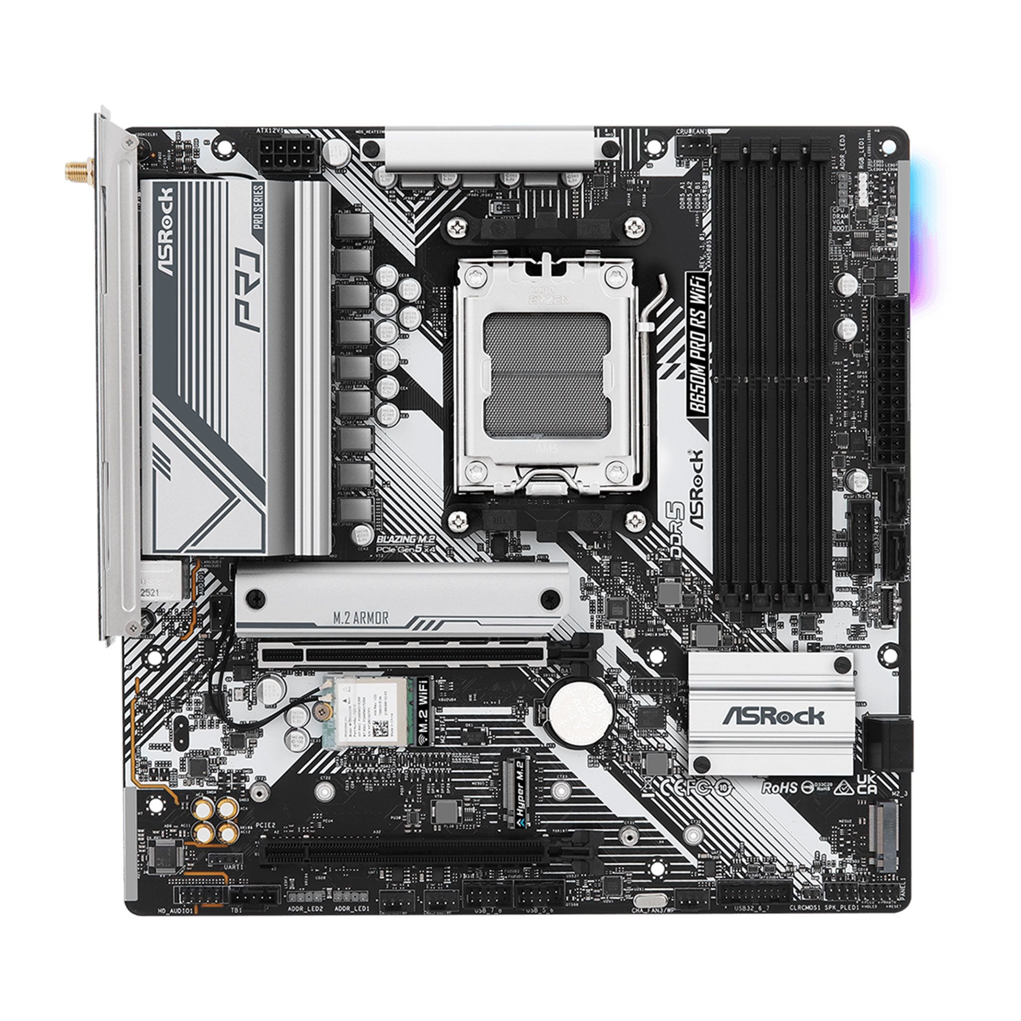 Mainboard ASRock B650M Pro RS Wifi DDR5 | AM5, mATX, 4 khe RAM - Ảnh 3