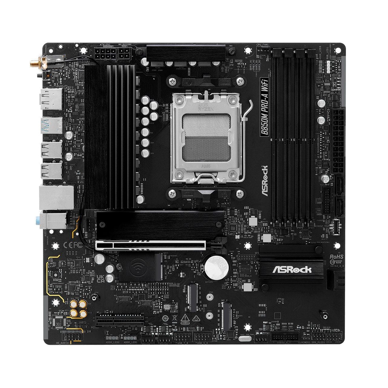 Mainboard ASRock B850M Pro-A Wifi DDR5 | AM5, mATX, 4 khe RAM - Ảnh 2