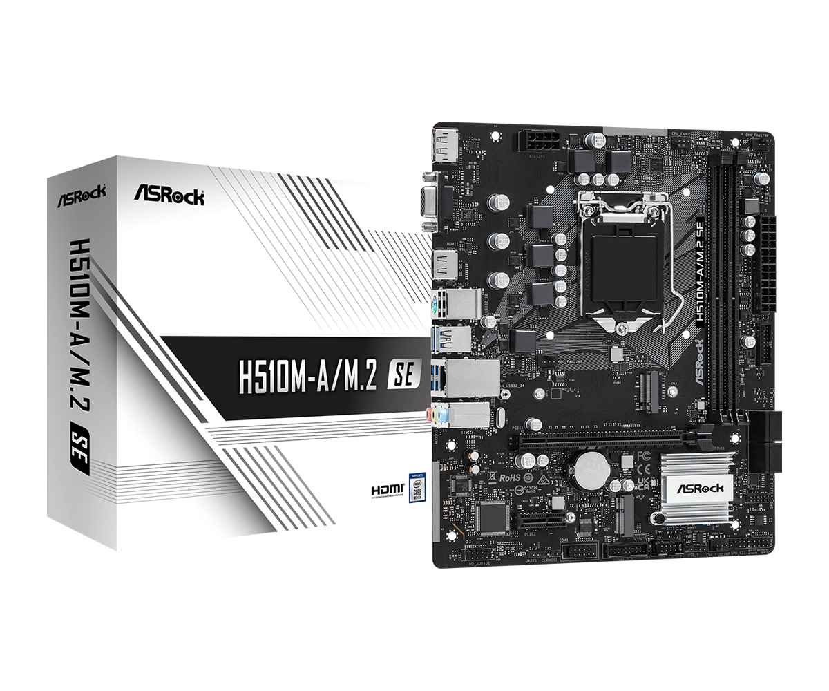 Mainboard ASRock H510M-A/M.2 SE DDR4 | LGA 1200, mATX, 2 khe RAM - Ảnh 1
