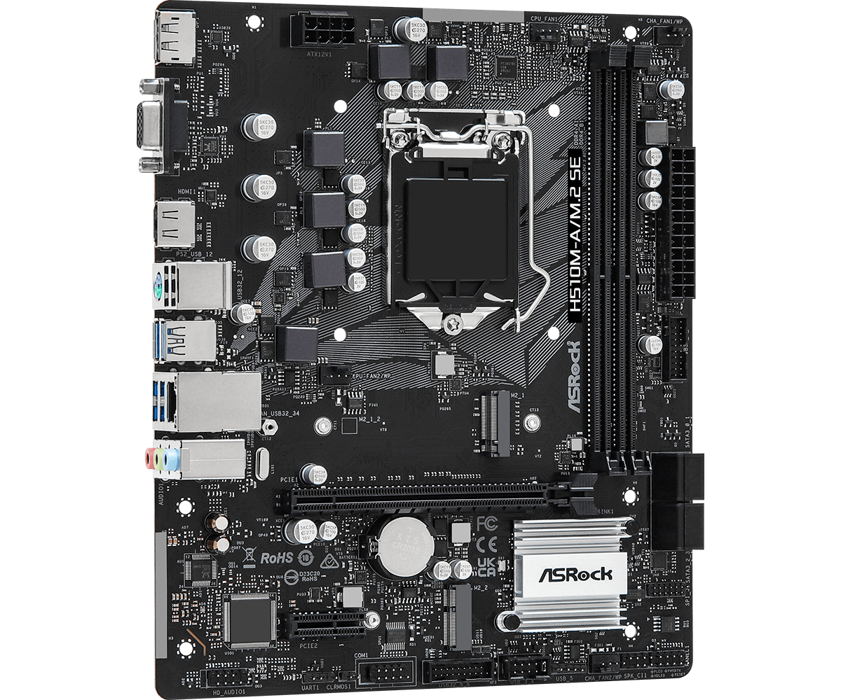 Mainboard ASRock H510M-A/M.2 SE DDR4 | LGA 1200, mATX, 2 khe RAM - Ảnh 4