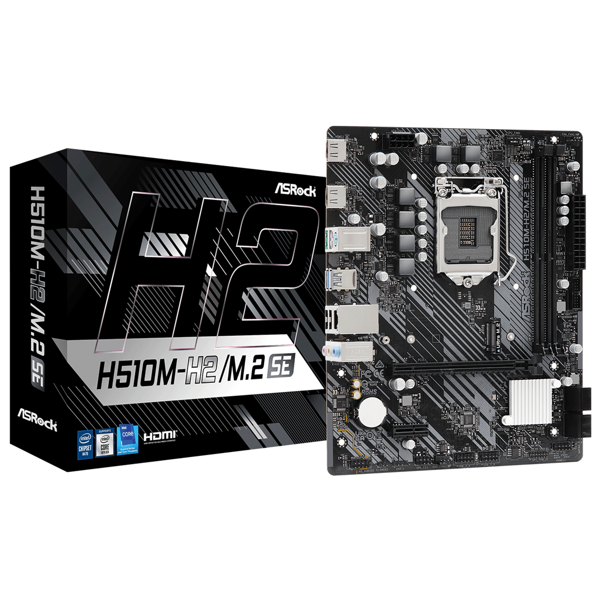 Mainboard ASRock H510M-H2/M.2 SE DDR4 | LGA 1200, mATX, 2 khe RAM - Ảnh 1