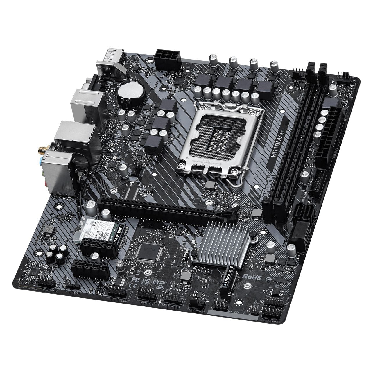Mainboard ASRock H610M/AC Wifi DDR4 | LGA 1700, mATX, 2 khe RAM - Ảnh 4