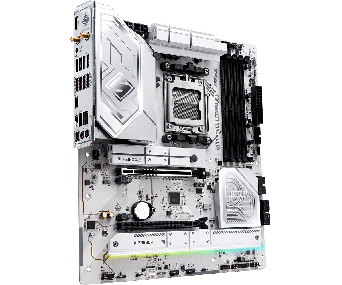 Mainboard ASRock X870 Steel Legend Wifi DDR5 | AM5, ATX, 4 khe RAM - Ảnh 3