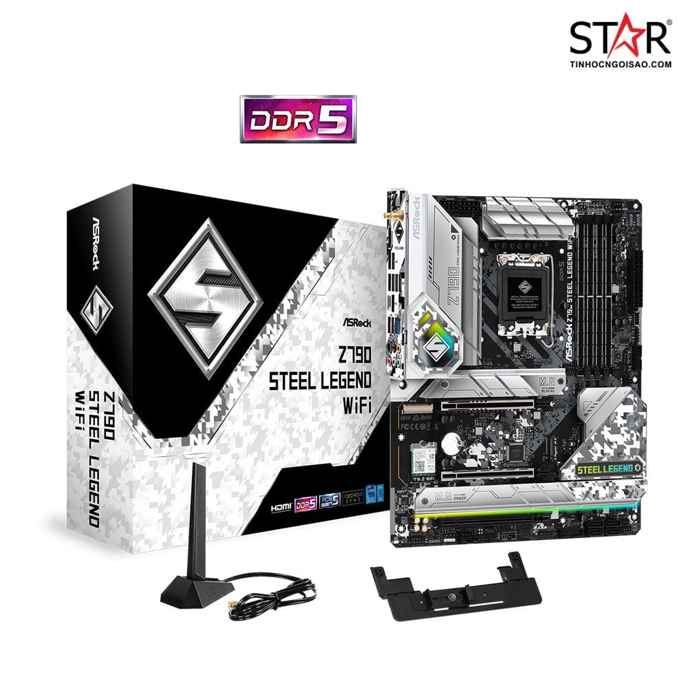 Mainboard ASRock Z790 Steel Legend Wifi DDR5 | LGA 1700, ATX, 4 khe RAM - Ảnh 1