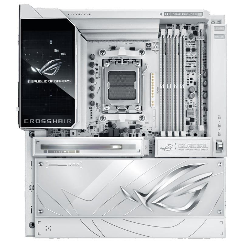 Mainboard ASUS ROG Crosshair X870E Glacial DDR5 | AM5, E-ATX, 4 khe RAM - Ảnh 1