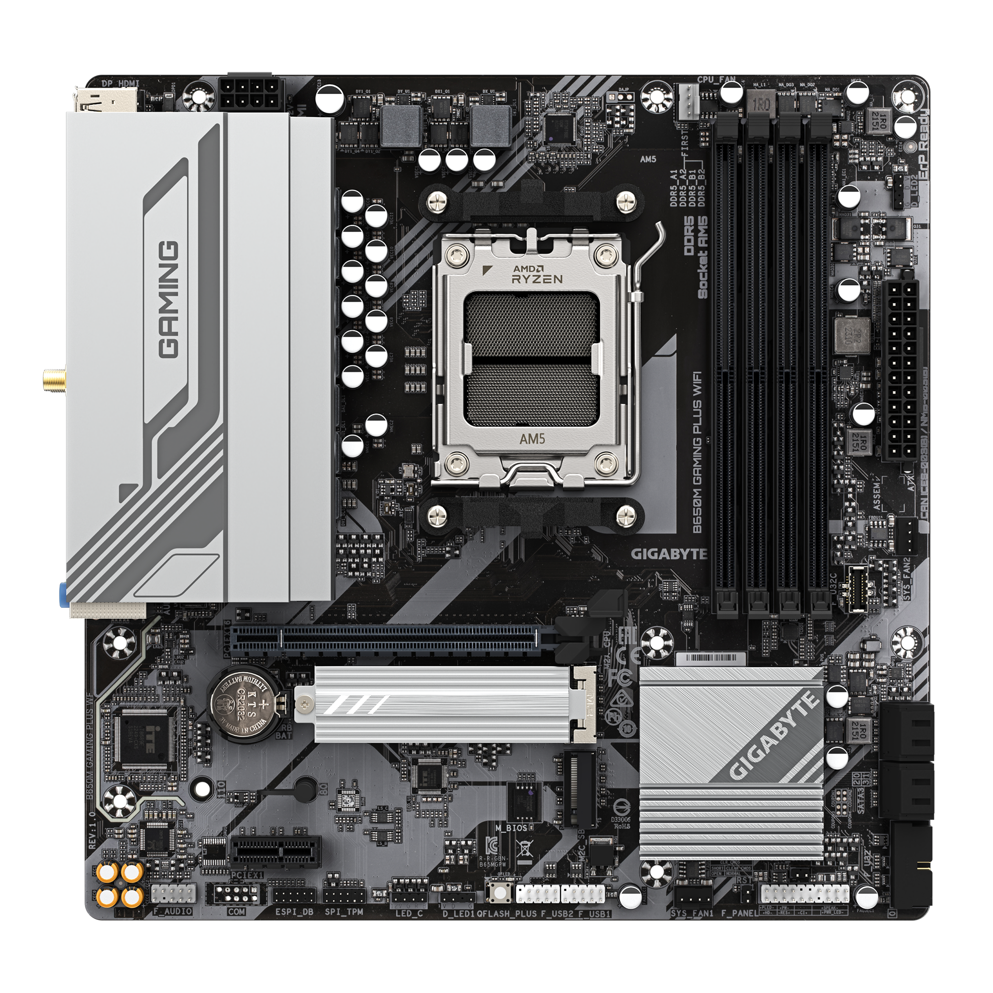 Mainboard Gigabyte B650M Gaming Plus Wifi DDR5 | AM5, mATX, 4 khe RAM - Ảnh 2