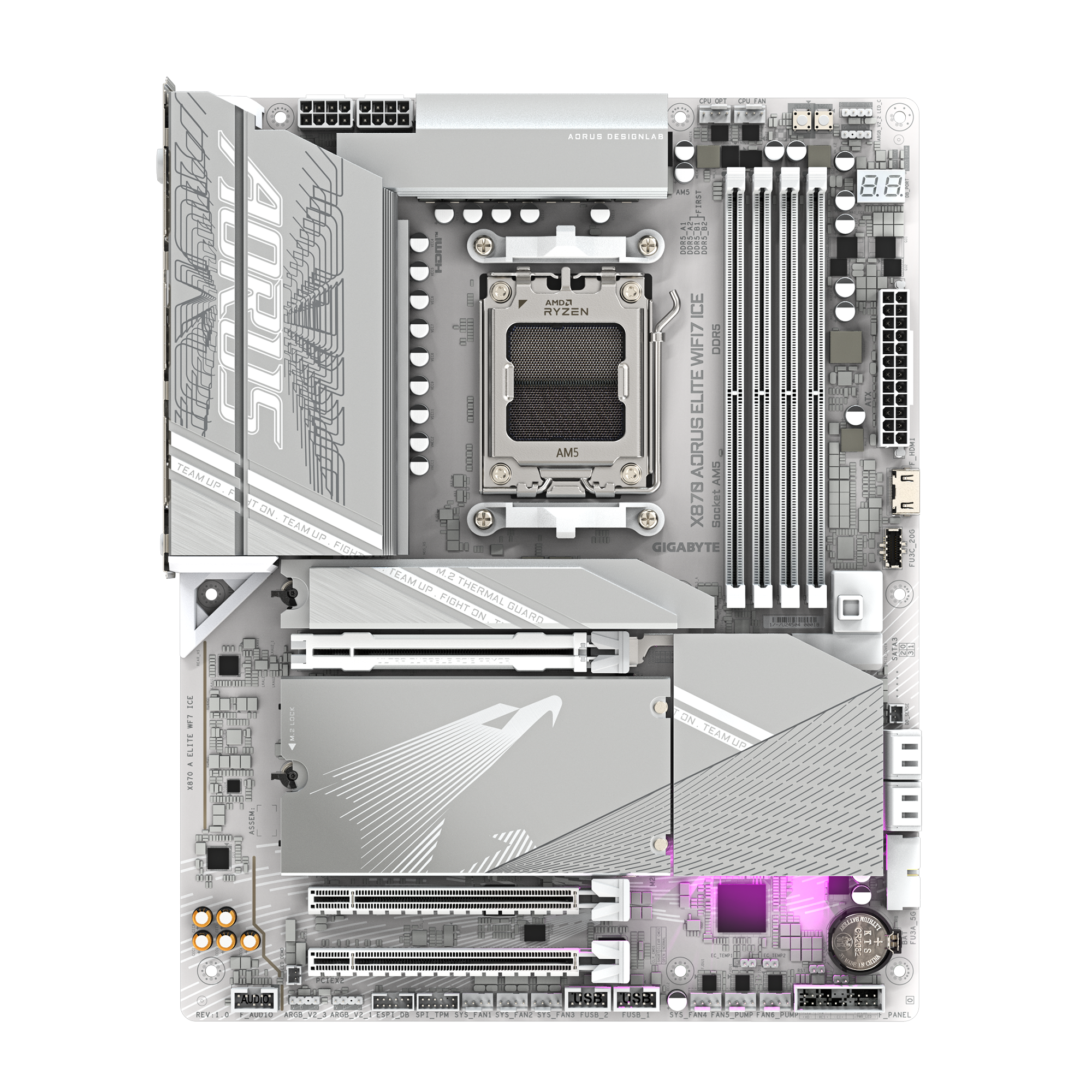 Mainboard Gigabyte X870 AORUS Elite ICE Wifi DDR5 | AM5, ATX, 4 khe RAM - Ảnh 2