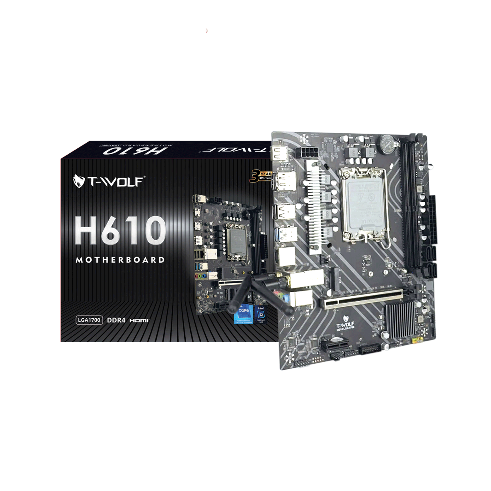 Mainboard T-Wolf H610M Wifi DDR4 | LGA 1700, mATX, 2 khe RAM - Ảnh 1