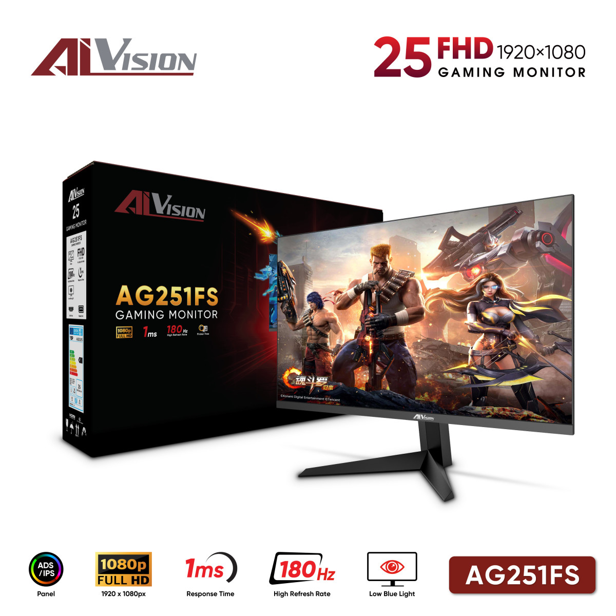 Màn hình Gaming Aivision AG251FS | 25 inch, FHD, 180Hz, IPS - Ảnh 2