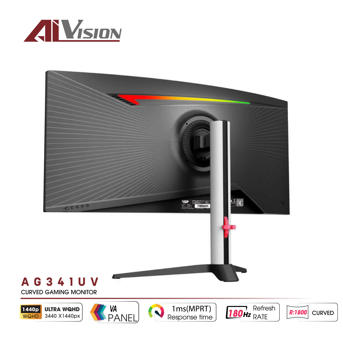 Màn hình Gaming Aivision AG341UV | 34 inch, 2K/QHD, 180Hz, VA - Ảnh 3