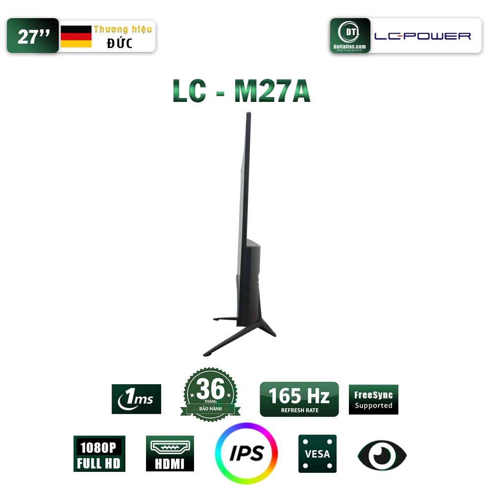 Màn hình Gaming LC-POWER LC-M27A | 27 inch, Full HD, 165Hz, IPS, 1ms - Ảnh 4