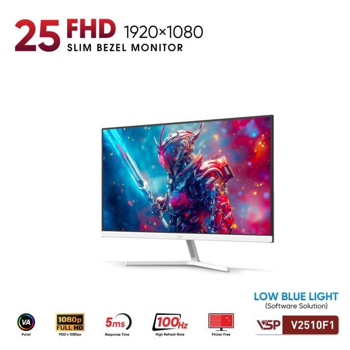 Màn hình Văn phòng VSP V2510F1 White | 25 inch, FHD, 100Hz, VA - Ảnh 3