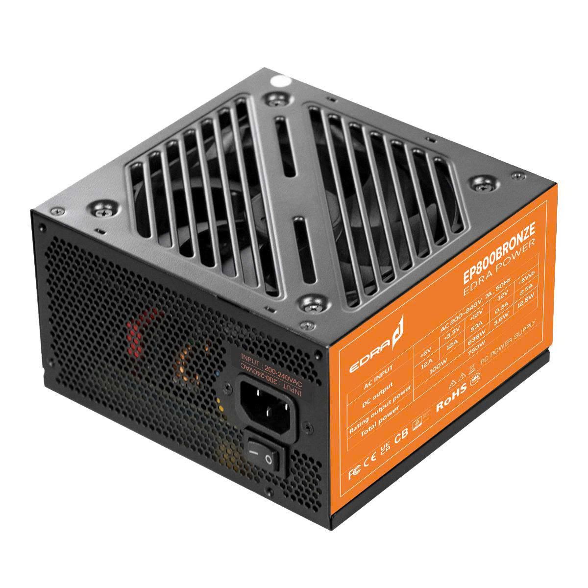 Nguồn máy tính E-Dra EP800 800W 80 Plus Bronze | Non Modular, ATX, Đen - Ảnh 3