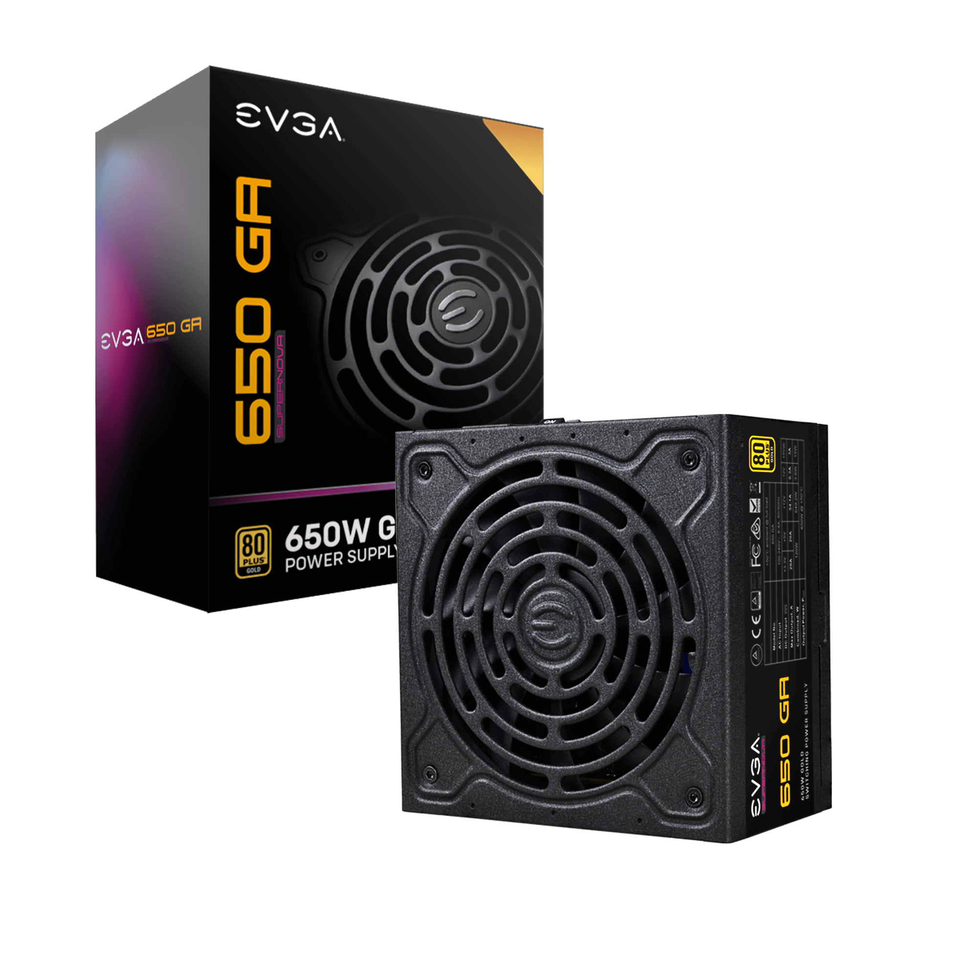 Nguồn máy tính Evga Supernova 650W Ga 80 Plus Gold | F-Module, Đen - Ảnh 1