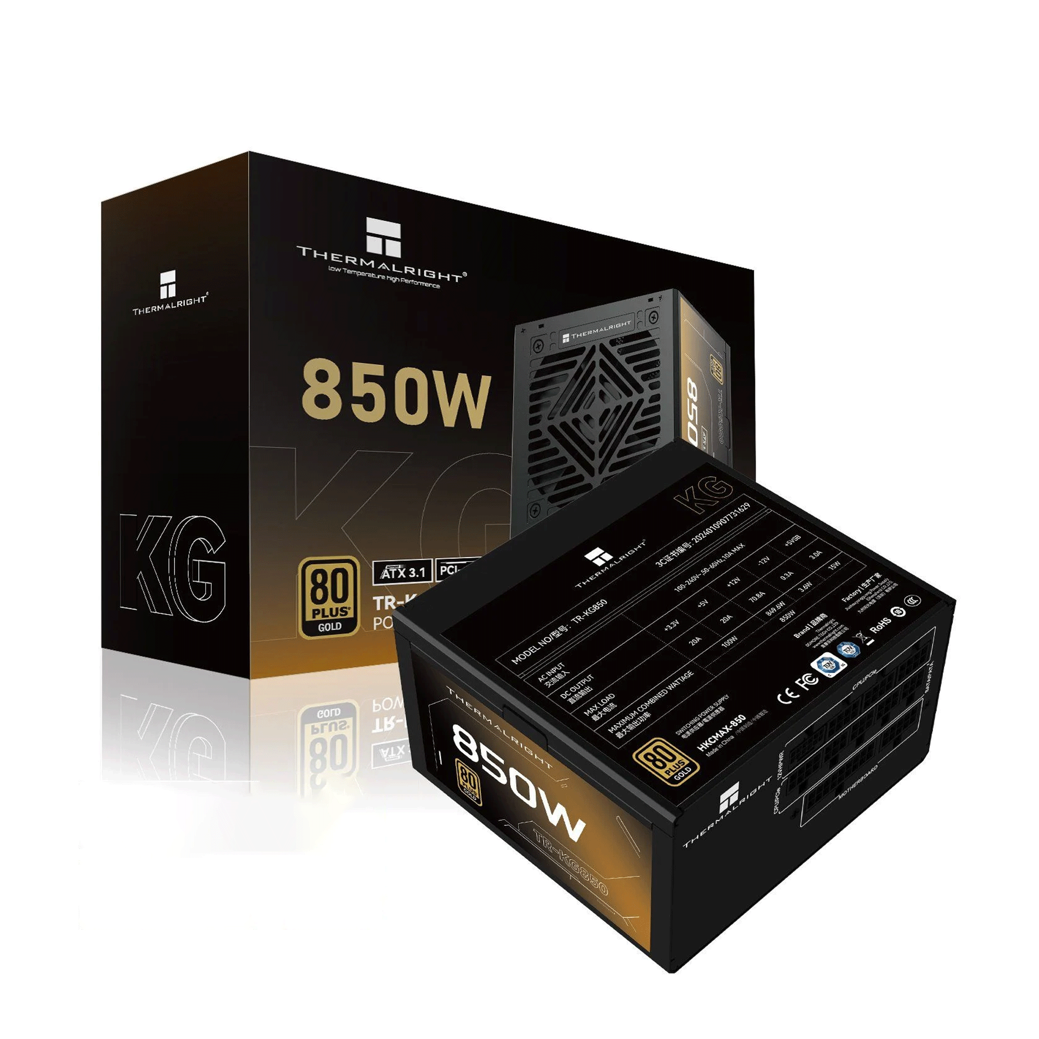 Nguồn máy tính Thermalright KG-850 80 Plus Gold Pcie5.1 - Đen | Full Modular, ATX - Ảnh 1