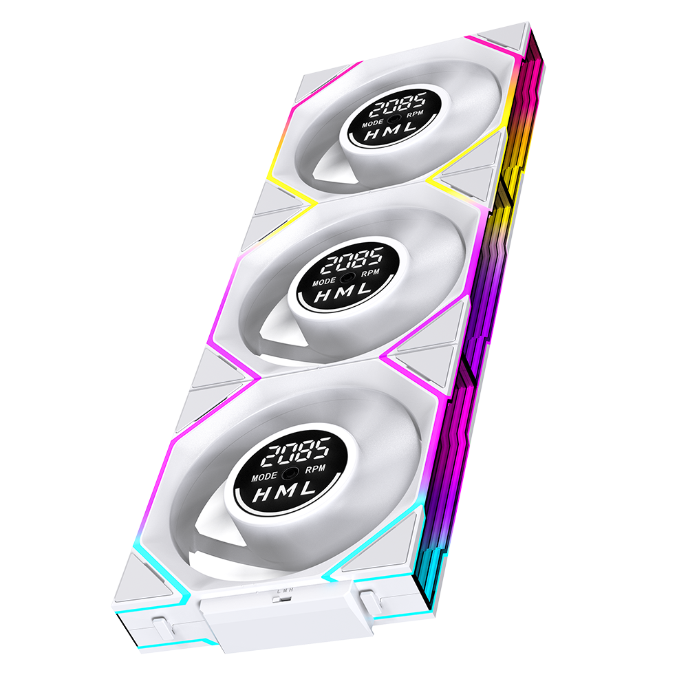 Quạt tản nhiệt PC Leopard Interstellar V4 | Kit 3 Fan 120mm, ARGB, Gió ngược, Trắng - Ảnh 1