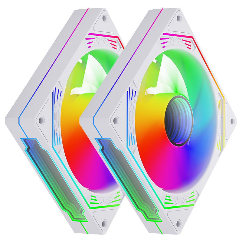 Quạt tản nhiệt PC Magic Ultra SnowMan | Fan lẻ 120mm, RGB, Trắng - Ảnh 3