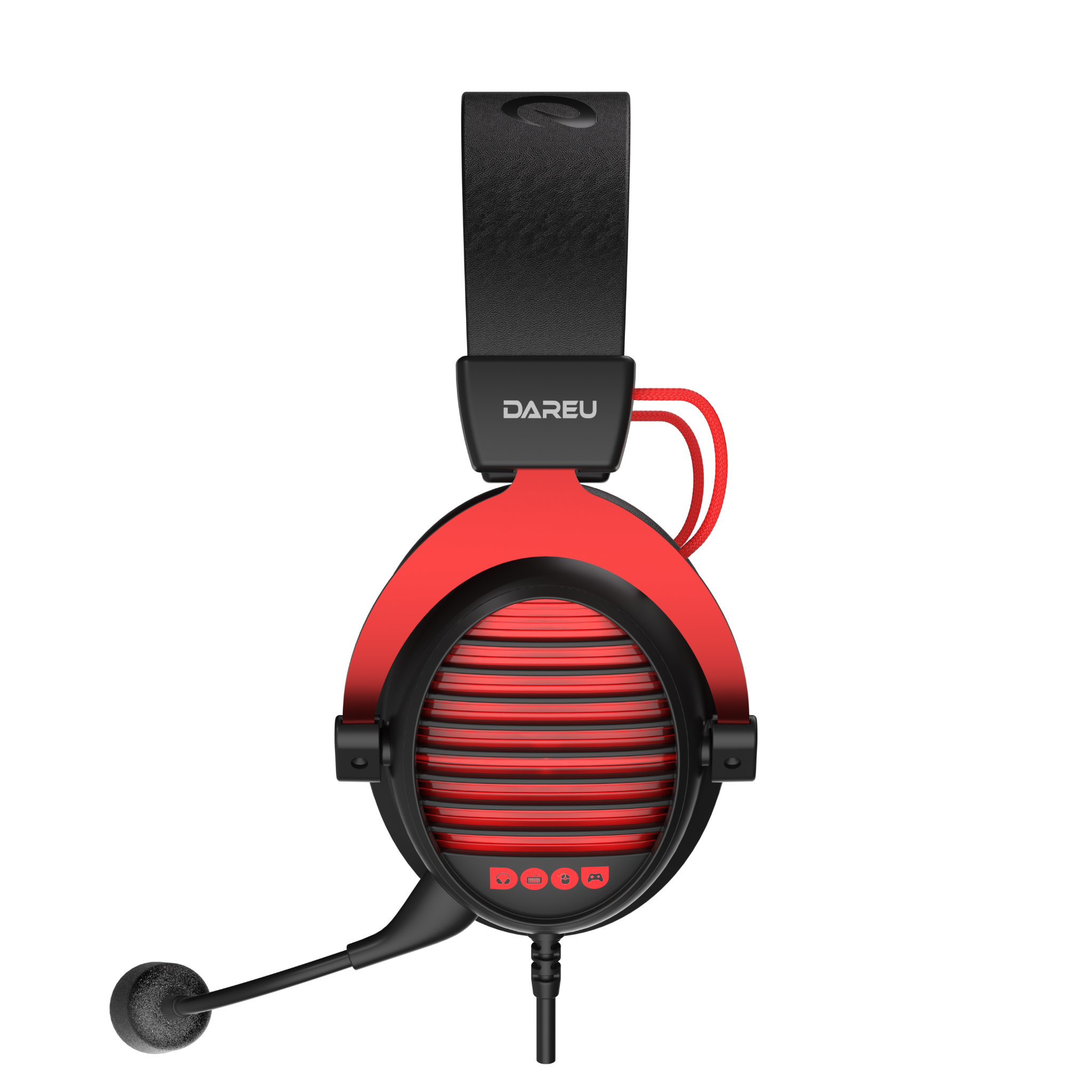 Tai nghe gaming Dare-U EH925 MAX | Có dây, Black Red - Ảnh 2