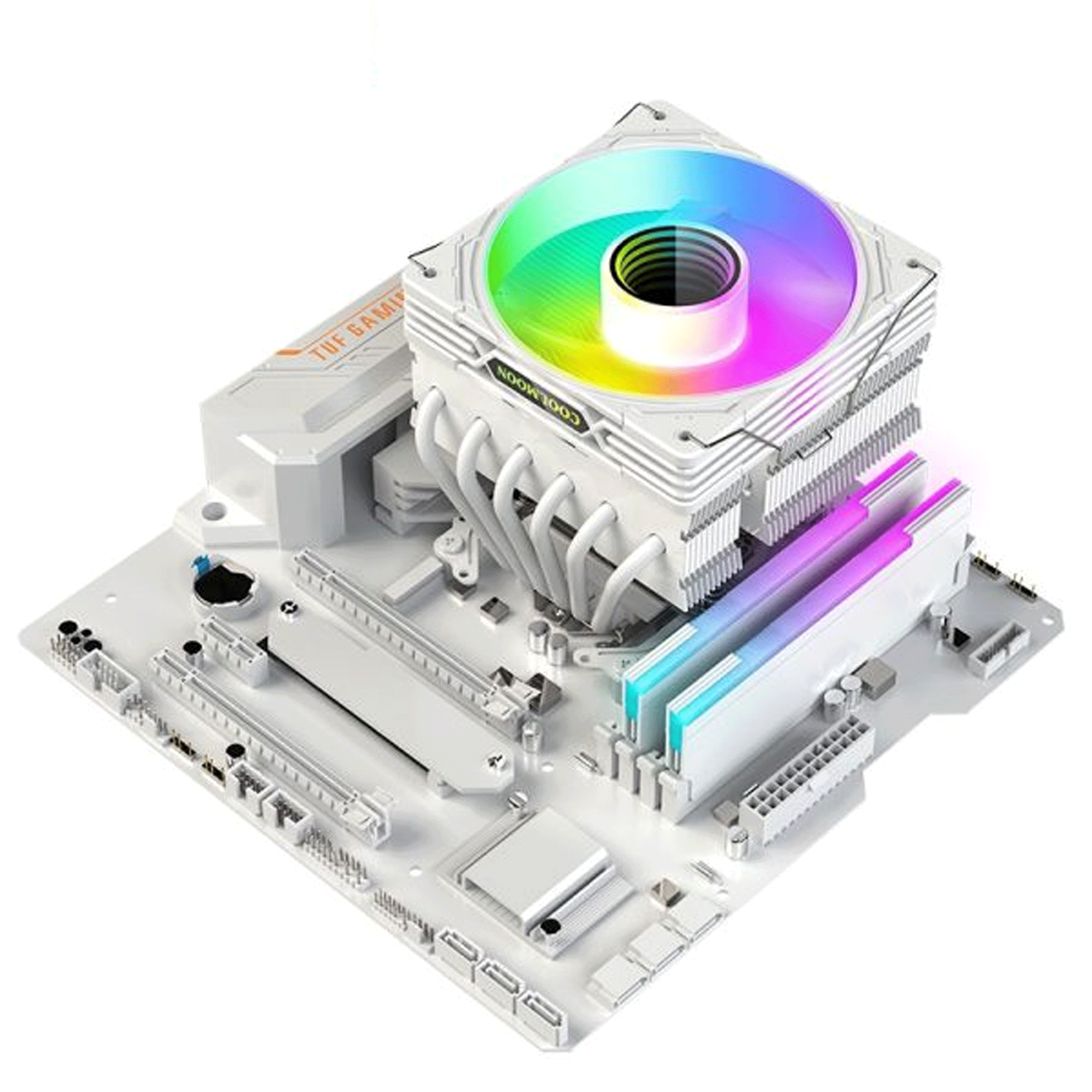 Tản nhiệt khí CoolMoon T600 TopDown | Trắng - Ảnh 2