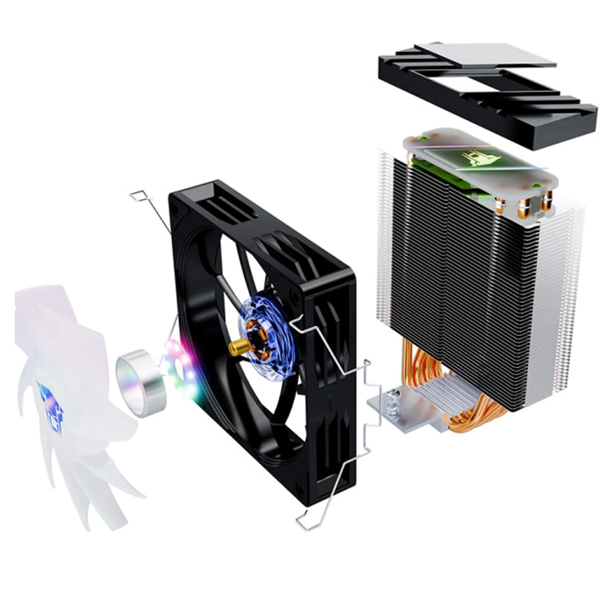 Tản nhiệt khí Leopard K400 Black | RGB, Đen - Ảnh 2