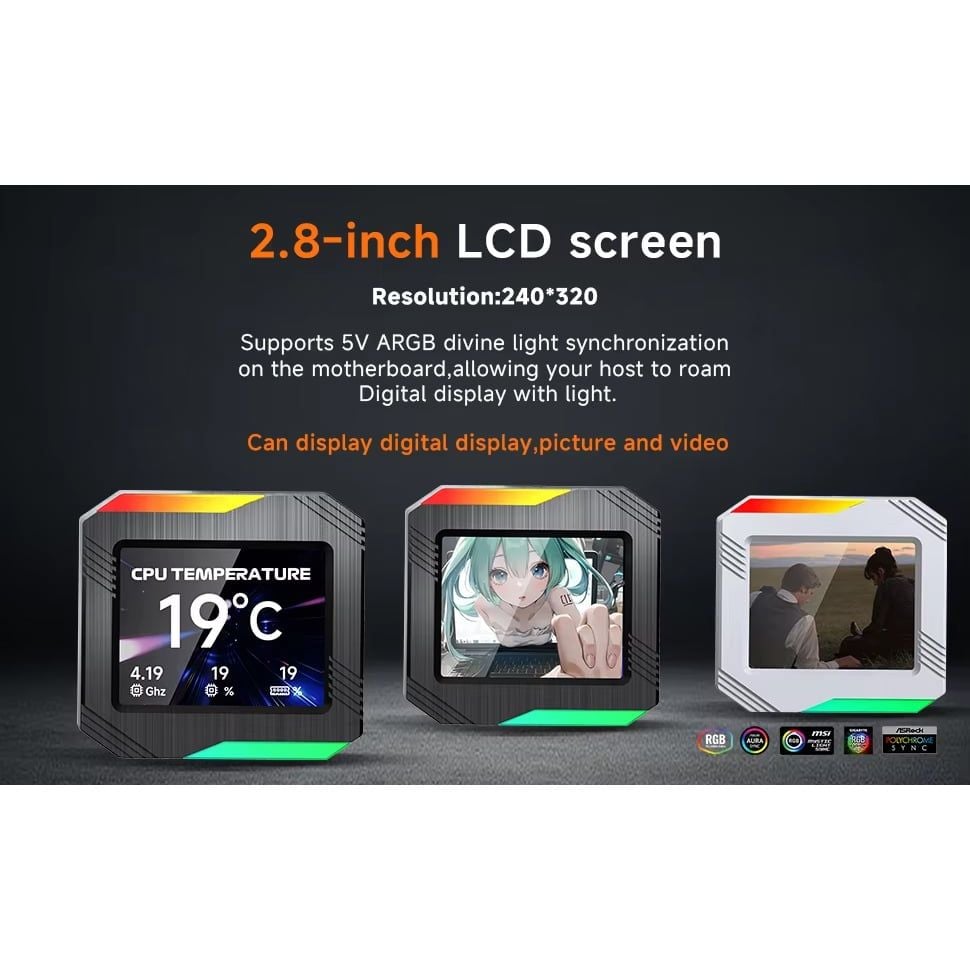 Tản nhiệt nước Leopard Astroshell 240 ARGB Digital LCD V2G | 240mm, ARGB, Digital LCD, Đen - Ảnh 4