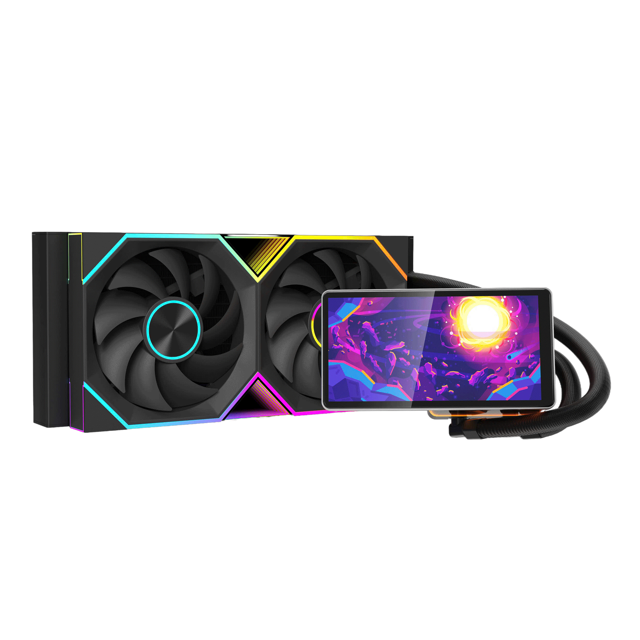 Tản nhiệt nước Leopard Pro Flow 240 Black | ARGB Display, Đen - Ảnh 1